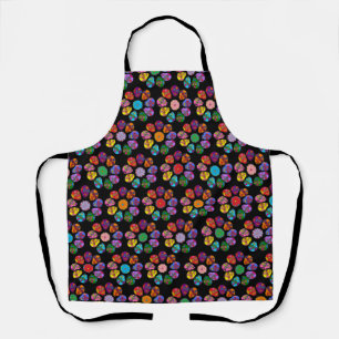 Sugar Skull Flowers Apron