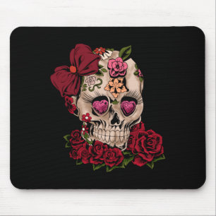Sugar Skull Flowers Day Of The Government Agencyd Mouse Pad