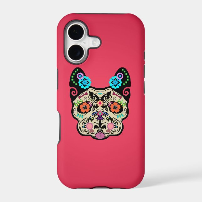 Sugar Skull Frenchie - Pink (Back)