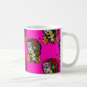 sugar skull girl coffee mug