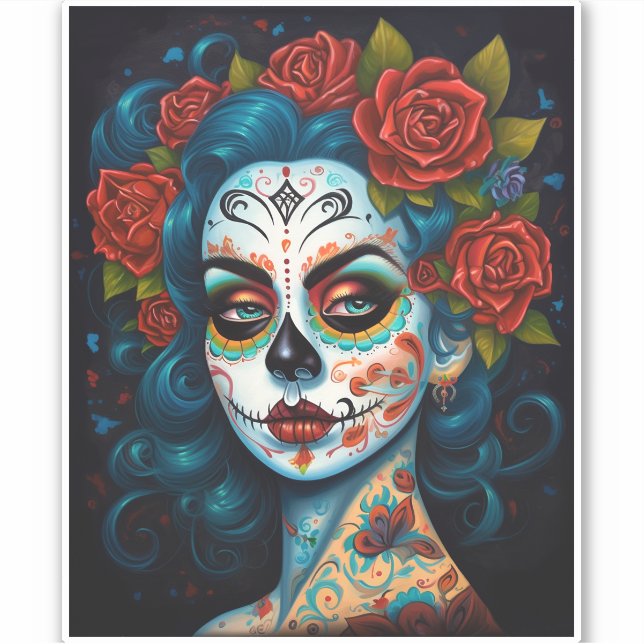 Sugar Skull Girl Day Of The Dead (Front)