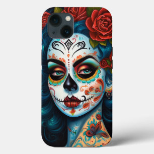 Sugar Skull Girl Day Of The Dead iPhone 13 Case