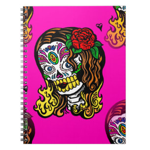 sugar skull girl notebook