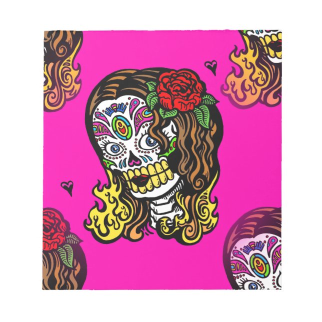 sugar skull girl notepad (Front)