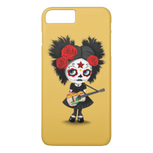 Sugar Skull Girl Playing PEI Flag Guitar iPhone 8 Plus/7 Plus Case