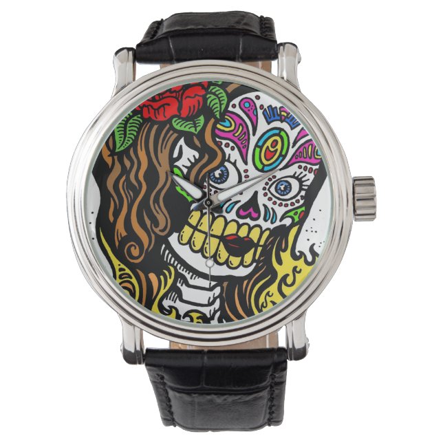 Sugar Skull Girl Watch (Front)