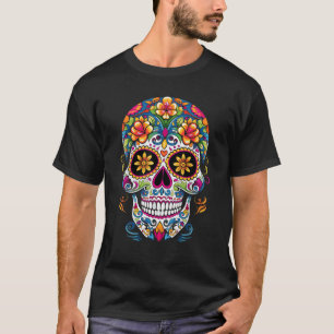 Sugar Skull Halloween Calavera Costume Dia De Los T-Shirt