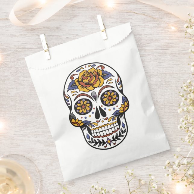 Sugar Skull Halloween Party Favour Bag (Clipped)