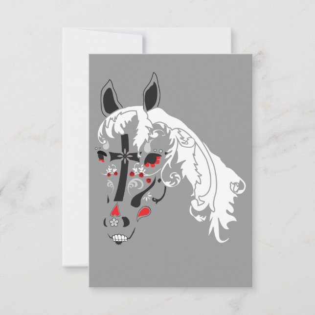 sugar skull horse invitation (Front)
