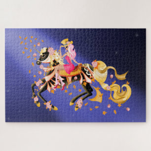 Sugar Skull Horse & Lady Jigsaw puzzle