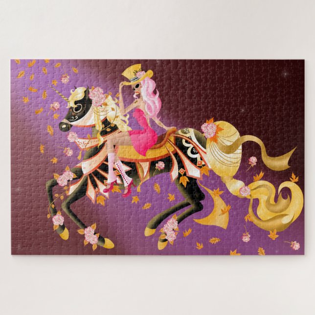 Sugar Skull Horse & Lady Jigsaw puzzle  (Horizontal)