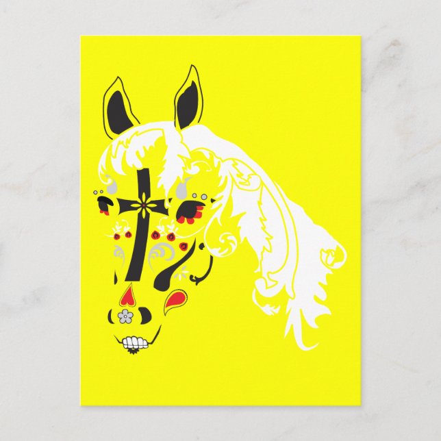 sugar skull horse postcard (Front)