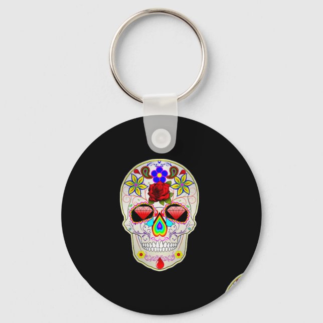 sugar skull key ring (Front)