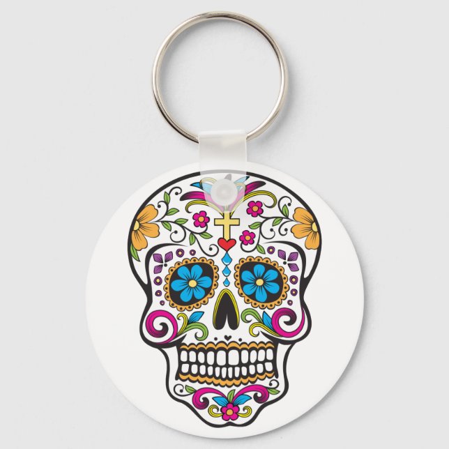 Sugar Skull Key Ring (Front)