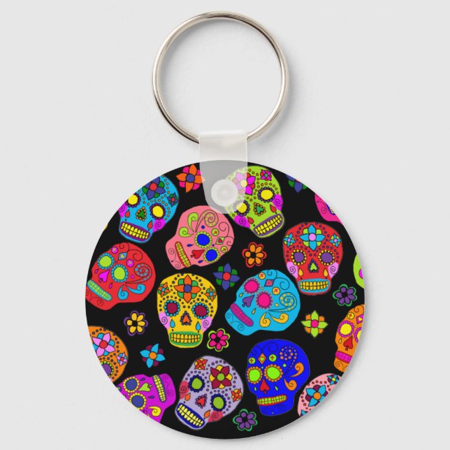 Sugar Skull Key Ring (Front)