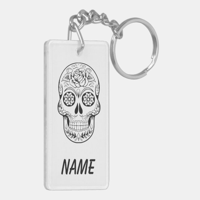 Sugar skull keychain CUSTOMIZED (Back Left)