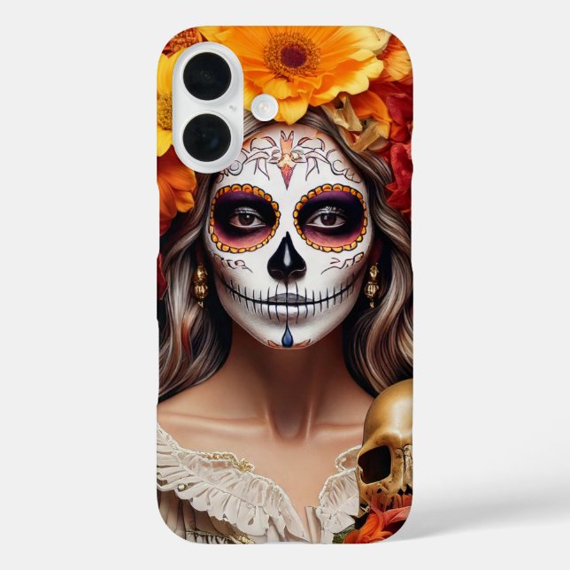 Sugar Skull Lady iPhone / iPad case (Back)