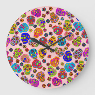 Sugar Skull Large Clock