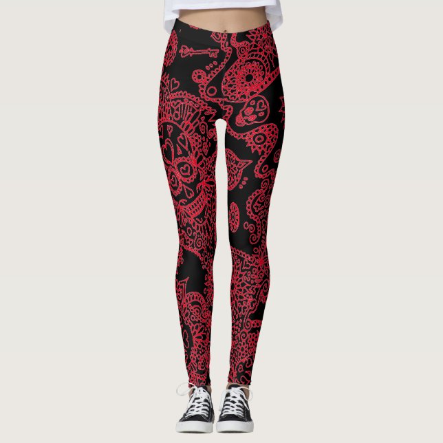 Sugar Skull Leggings (Front)
