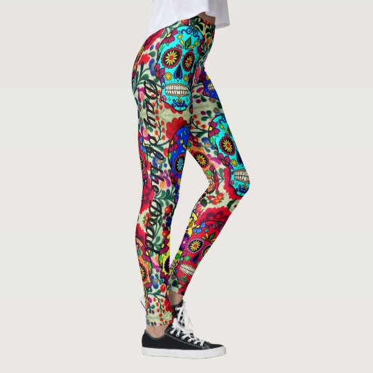 Sugar Skull Leggings Day Of The Dead 
