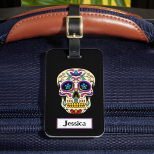 Sugar Skull Luggage Tag