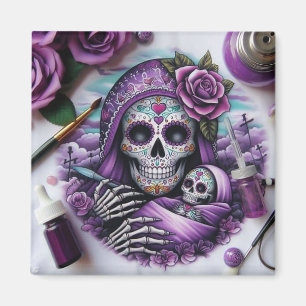 Sugar Skull Mama and Baby Magnet