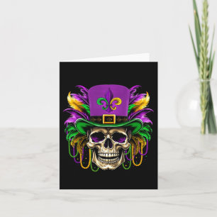 Sugar Skull Mardi Gras Costume Men Women Kids Mard Card