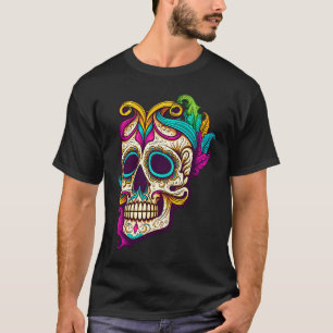 Sugar Skull Mardi Gras Men Women Kids Carnaval Par T-Shirt