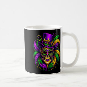 Sugar skull mardi gras new orleans trip carnival coffee mug