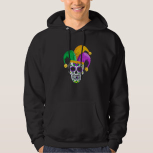 Sugar Skull Mardi Gras Party Apparel Men Women Kid Hoodie