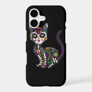 Sugar Skull Mexican Cat Halloween Day Of The Dead