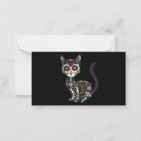 Sugar Skull Mexican Cat Halloween Day Of The Dead
