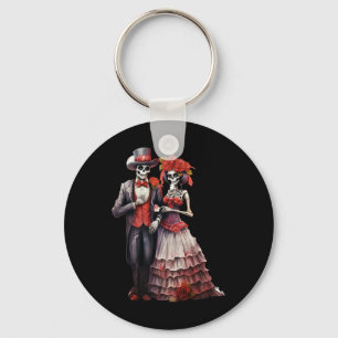 Sugar Skull Mexican Catrina Cinco De Mayo Dia De L Key Ring