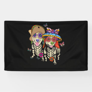 Sugar Skull Mexican Dachshund Bone Halloween Day O Banner