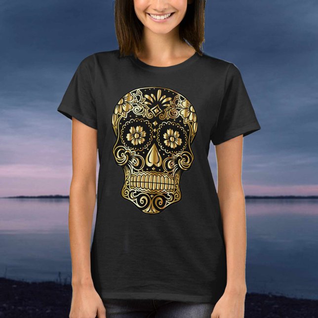 Sugar Skull Mexican Day of the Dead Cultural Art T-Shirt (Creator Uploaded)
