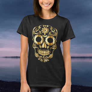 Sugar Skull Mexican Day of the Dead Cultural Art T-Shirt