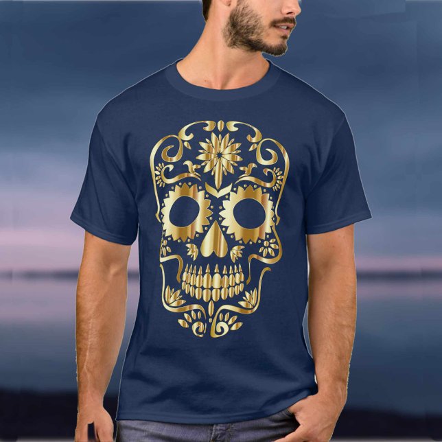 Sugar Skull Mexican Day of the Dead Cultural Art T-Shirt (Creator Uploaded)
