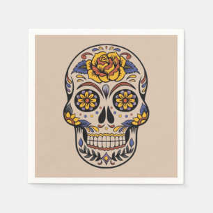 Sugar skull Mexican dinner party Napkin