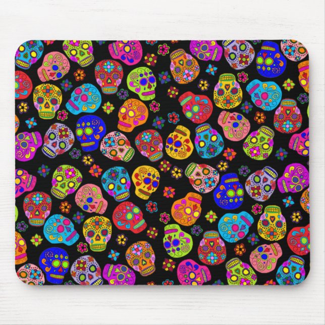 Sugar Skull Mouse Pad (Front)