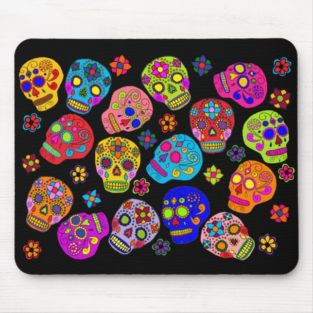 Sugar Skull Mouse Pad (Front)