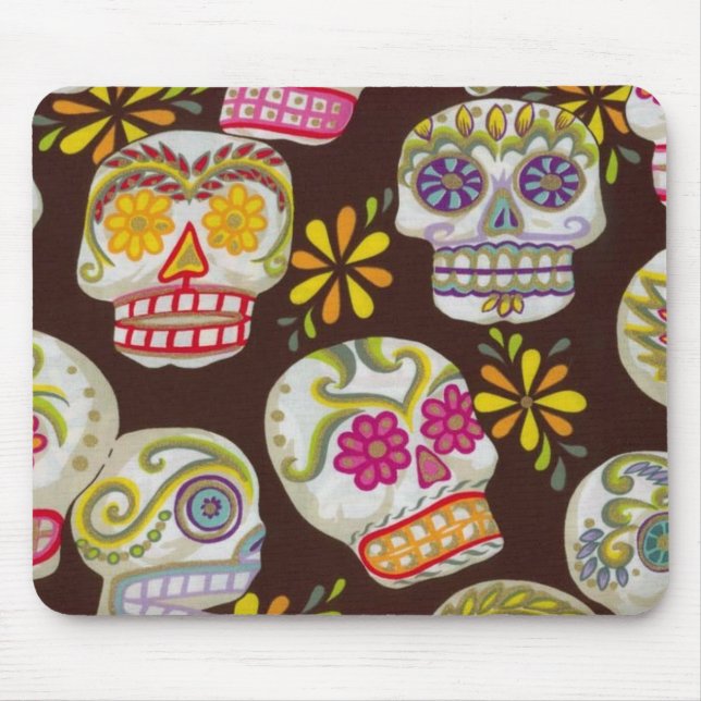 sugar skull mouse pad (Front)