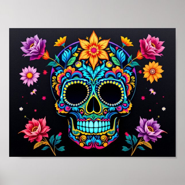 Sugar Skull N Roses  Poster (Front)