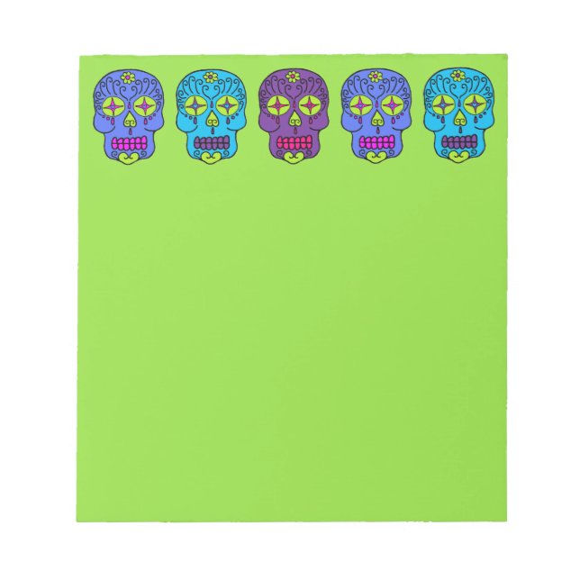 Sugar Skull Notepad (Front)