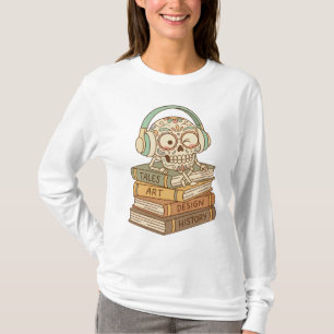 Sugar Skull Passionate About Reading T-Shirt