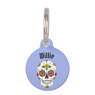 Sugar Skull Pet Tag