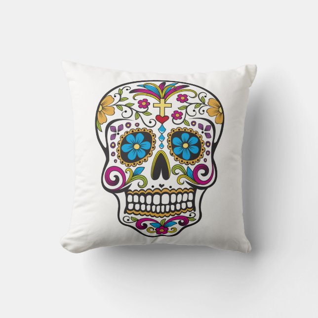 Sugar skull Pillow (Front)