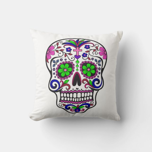 Sugar skull Pillow (Front)