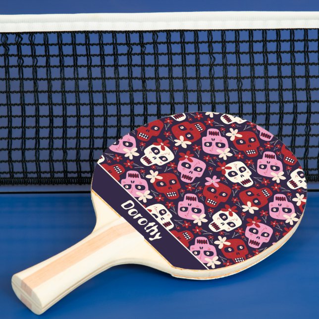 Sugar Skull Ping Pong Paddle (Insitu)