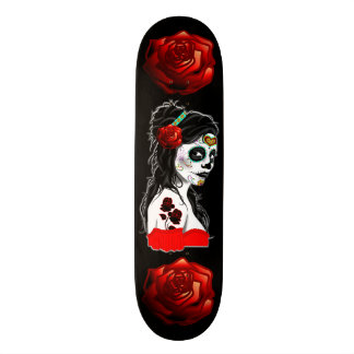 Sugar Skull Pinup skateboard deck