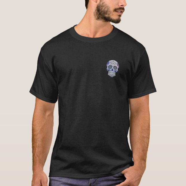 Sugar Skull Pocket Design T Shirt (Front)